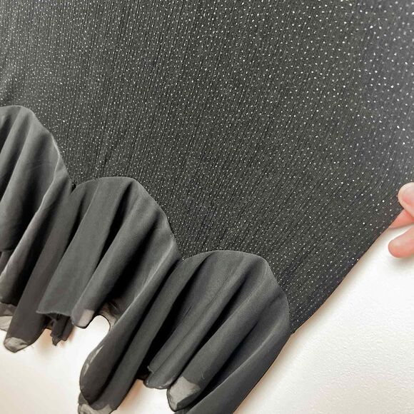 Vintage Y2K Jump Apparel Co Made in USA Black Sparkle Formal Dress Size 3/4 - Picture 4 of 7